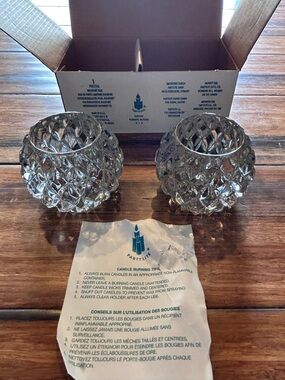 PartyLite Rockport Pair glass votive holders. Set of 2. Excellent condition.